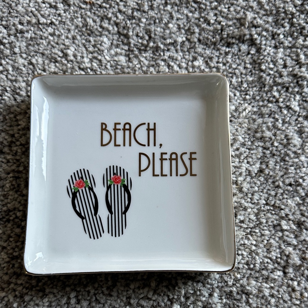 Beach Please Square Trinket Dish